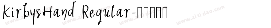 KirbysHand Regular字体转换